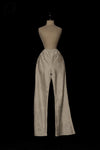 Mutedance 24 autumn and winter loose silk cashmere flower dyed trousers MD-MD24FW50-hoary